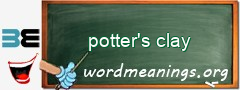 WordMeaning blackboard for potter's clay